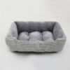 Plush Square Pet Bed for Dogs and Cats